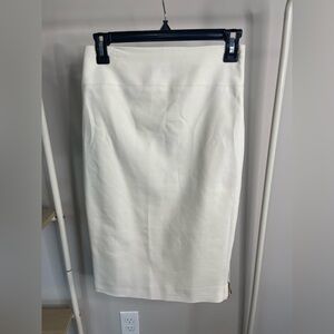 Express Off-White/Cream Pencil Skirt
